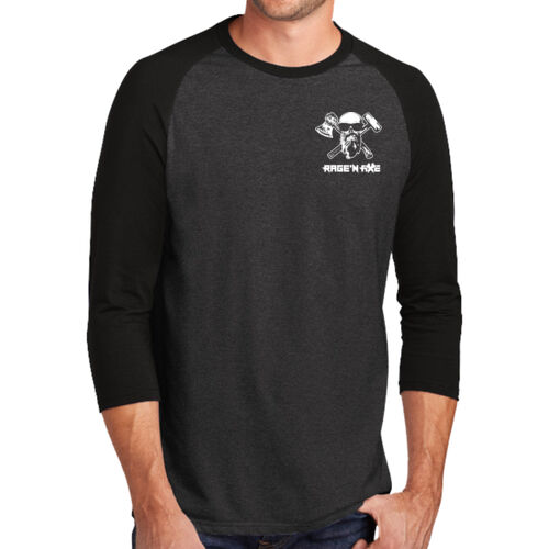 Rage'n Axe White Logo  - Perfect Tri ® 3/4 Sleeve Raglan Thumbnail