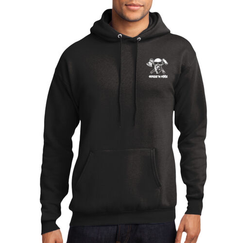 Rage'n Axe White Logo  - Core Fleece Pullover Hooded Sweatshirt Thumbnail